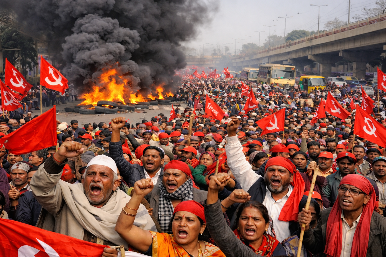 Feb 12 Nationwide Strike: 30 Crore Workers Likely to Join Bharat Bandh, Say Unions